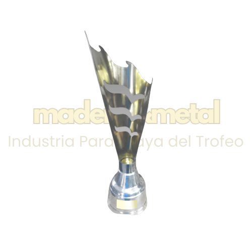 Imagen de Trofeo de acero inox con detalles artísticos - M1.331